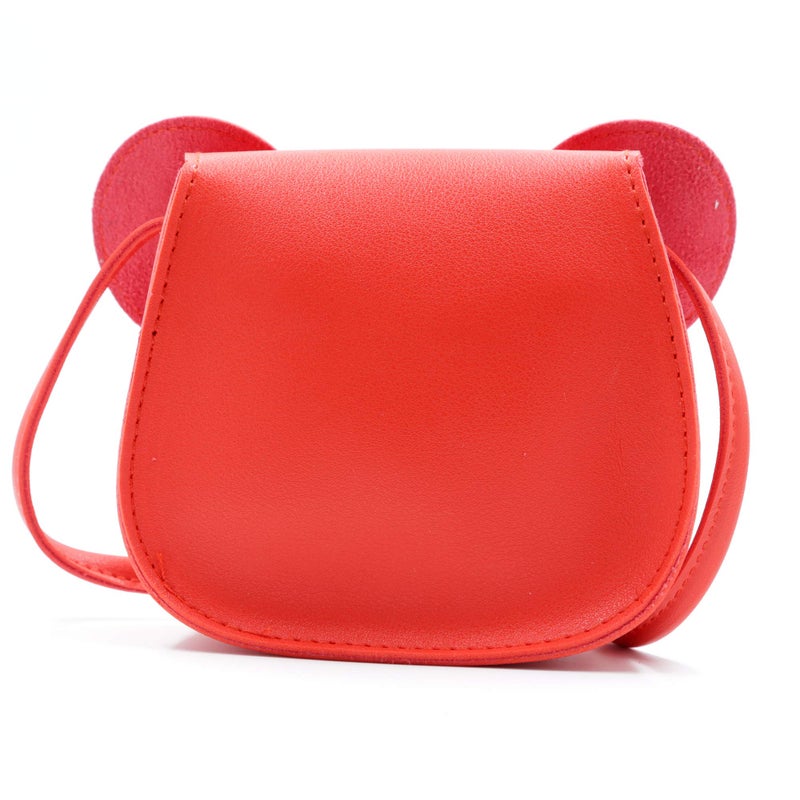 HXQ Little Mouse Ear Bow Crossbody Purse,PU Shoulder Handbag for Kids Girls Toddlers(Red) - Image 5